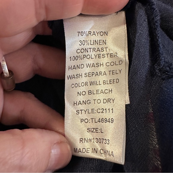 Scrap Work Balloon Sleeve Wrap Front Blouse Size Large Artsy Design Oversized - Picture 10 of 11